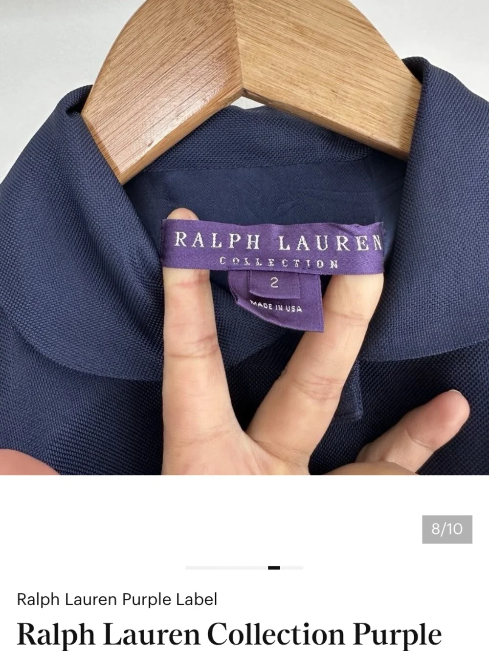 ISO - RALPH LAUREN PURPLE COLLECTION NAVY BLUE DRESS SIZE 2.